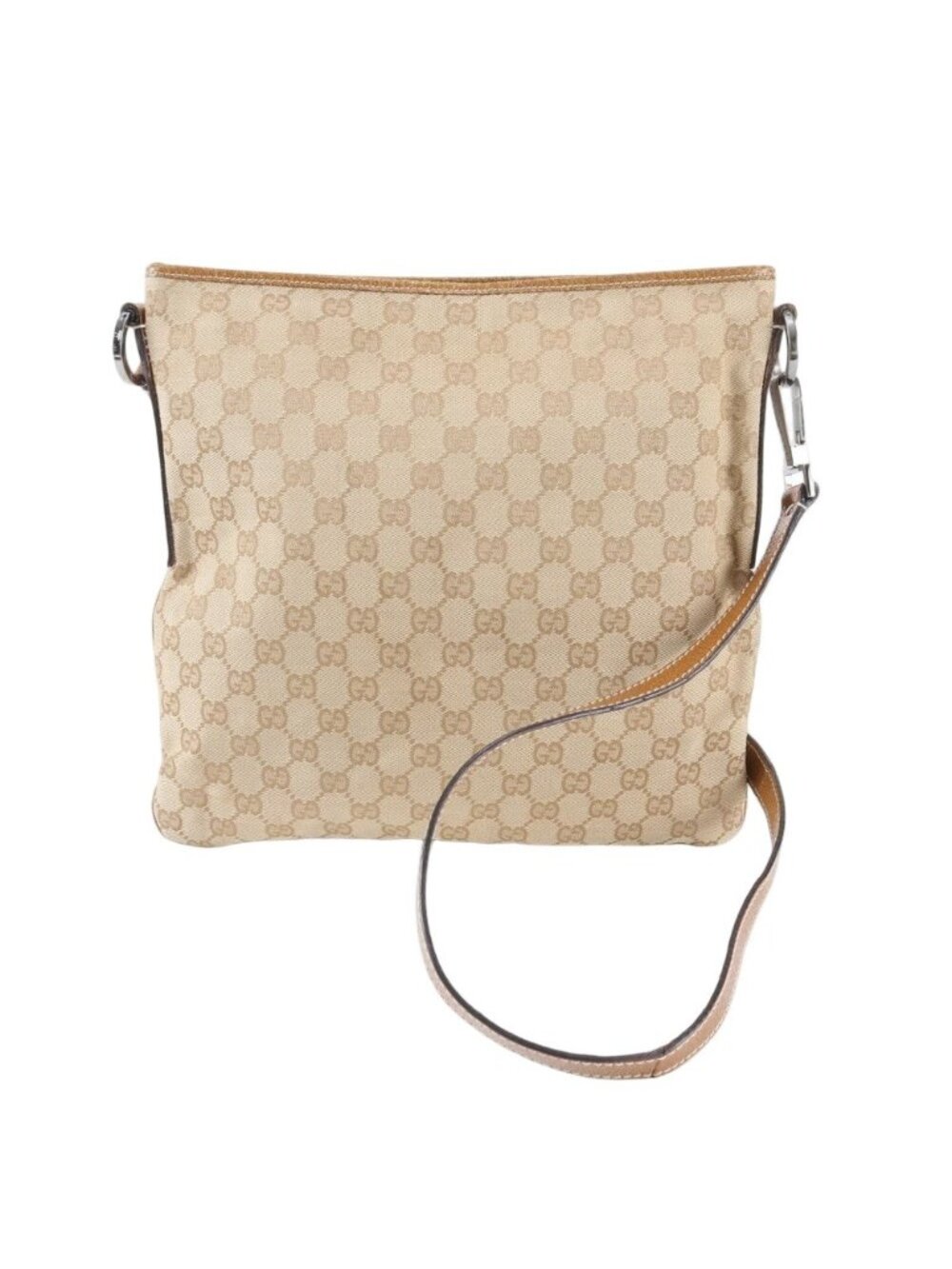 Gucci GG Canvas Leather Shoulder Bag Crossbody Messenger Business